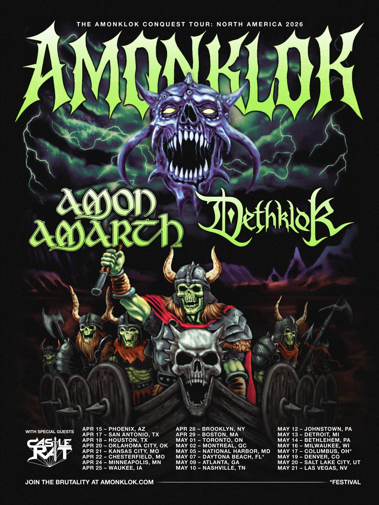Castle Rat The Amonklok Conquest Tour Poster 2026